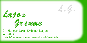 lajos grimme business card